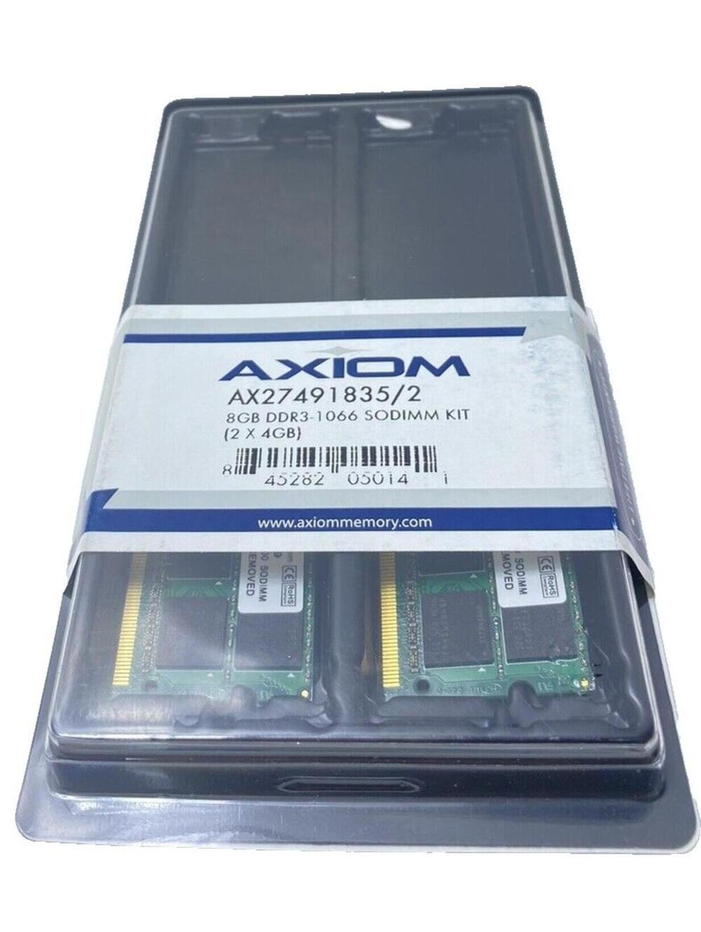 Axiom AX27491835/2 8GB DDR3-1066 SODIMM Kit 2x4GB Brand New